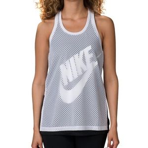 Black and White Mesh Nike Tank